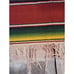 Vintage Mexican Wool Blend Serape Blanket Brick Red 36x77