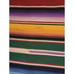 Vintage Mexican Wool Blend Serape Blanket Brick Red 36x77