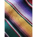 Vintage Mexican Wool Blend Serape Blanket Brick Red 36x77