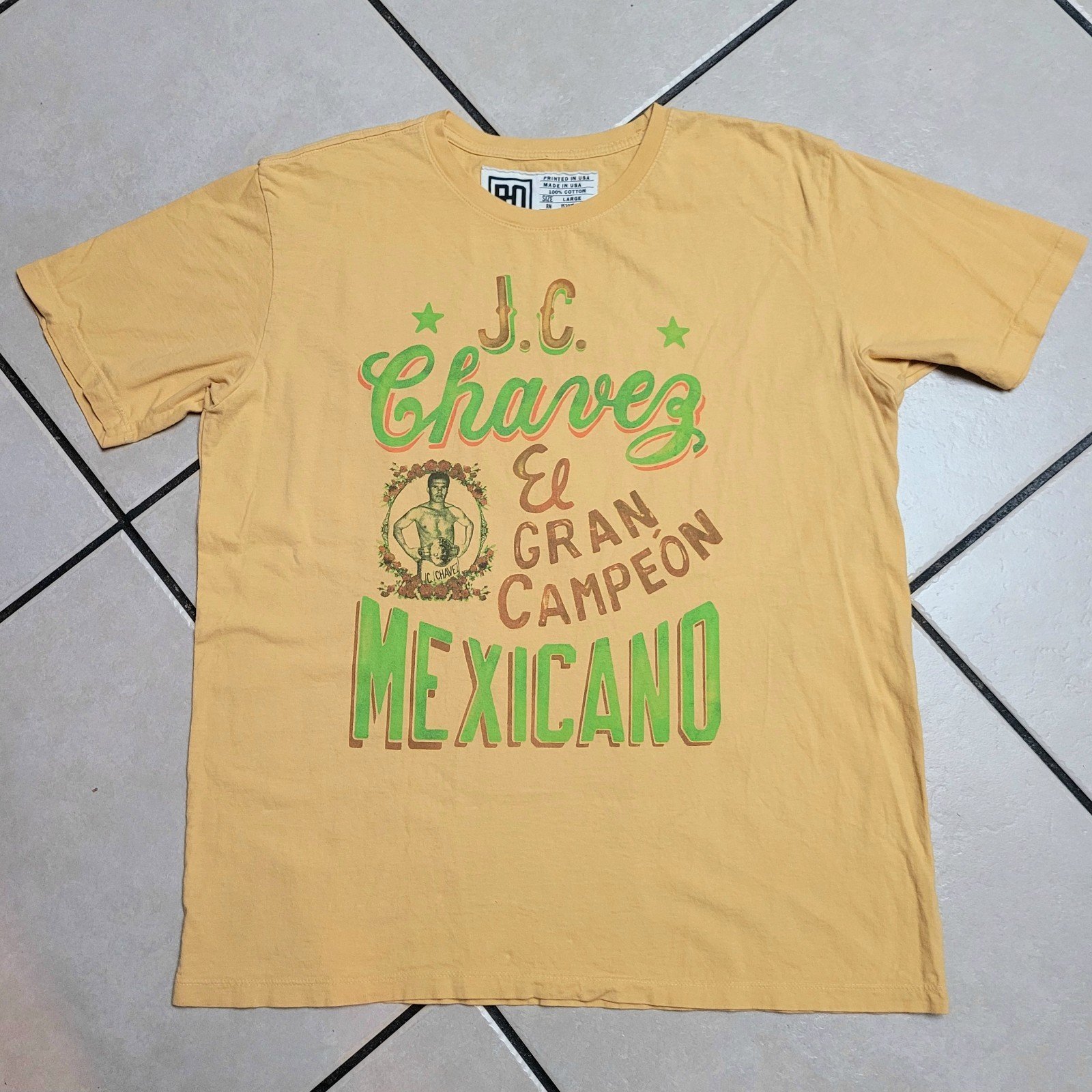 Size L - RARE Roots Of Fight Julio Cesar Chavez El Gran Campeon Mexicano T Shirt