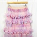 Ryan Lo Ruffle Lace Tiered Designer Pastel Skirt