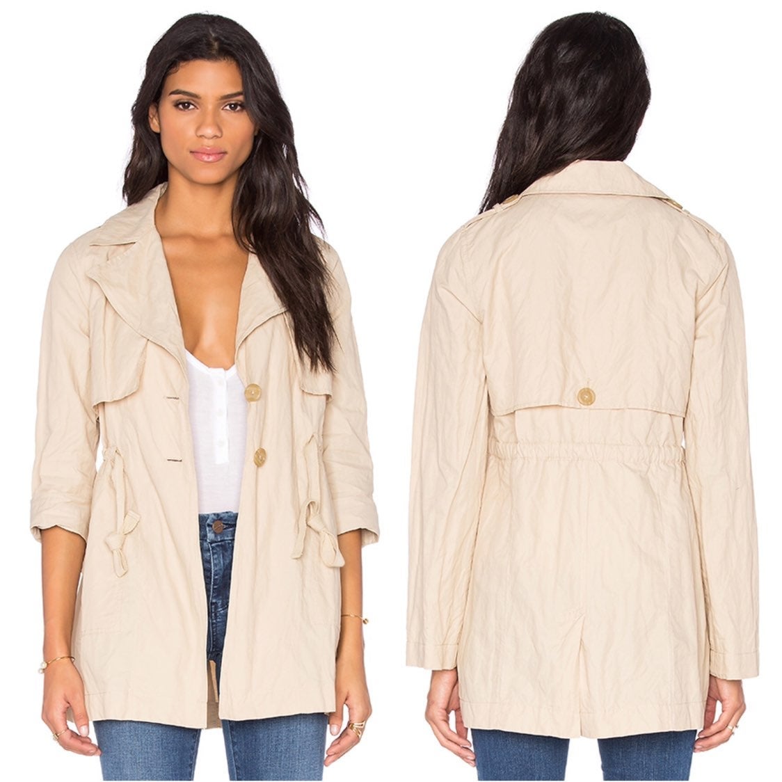 SANCTUARY Jules Trench Drawstring Jacket