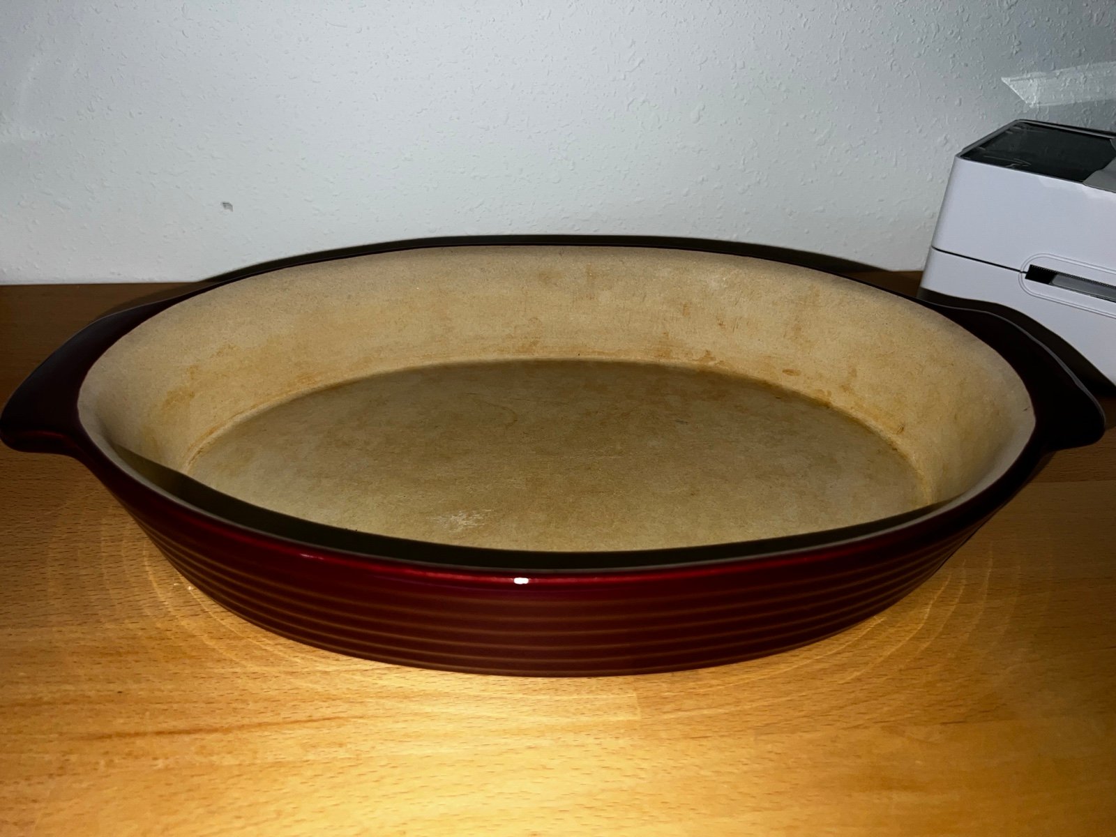 Pampered Chef Large Cranberry Oval Baking Dish