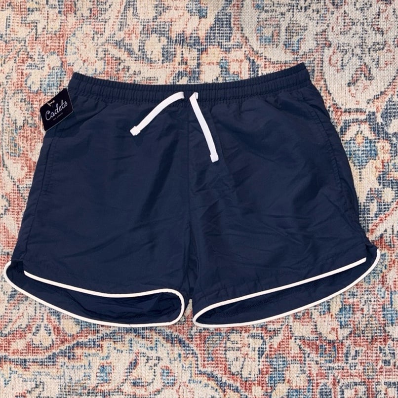 Cadets x Maisonette Men’s Mikey Swim Trunks in Blue SZ M NWT