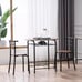 3 PCS Kitchen Dining Set Modern Breakfast Furniture Metal Table & 2 Chairs