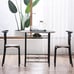 3 PCS Kitchen Dining Set Modern Breakfast Furniture Metal Table & 2 Chairs