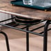 3 PCS Kitchen Dining Set Modern Breakfast Furniture Metal Table & 2 Chairs