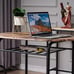 3 PCS Kitchen Dining Set Modern Breakfast Furniture Metal Table & 2 Chairs