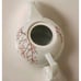 ZD-DZ Teapot Deluxe Pink-Plum- Flower Glaze Japanese Style With Handle White