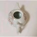 ZD-DZ Teapot Deluxe Pink-Plum- Flower Glaze Japanese Style With Handle White