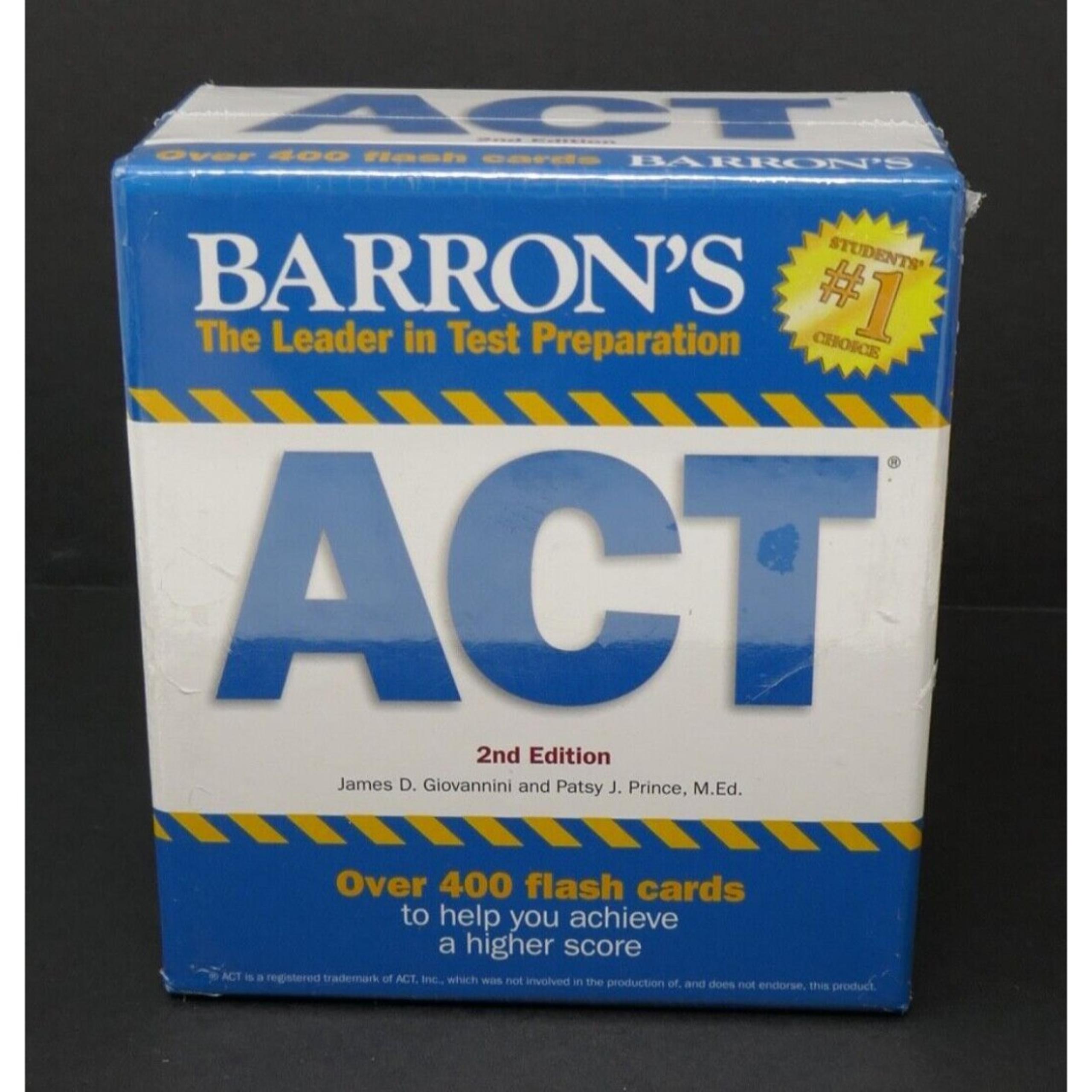 Barron's Test Prep: Barron's ACT 2nd Edition Flash Cards 400+ Flash Cards SEALED