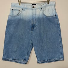 Vintage Tommy Hilfiger Denim Jeans Shorts Mens Size 42 Blue Light Logo Spell Out