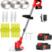 Electric Weed Wacker 21V String Trimmer,Cordless Trimmers with 3 Types Blades, 2