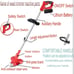 Electric Weed Wacker 21V String Trimmer,Cordless Trimmers with 3 Types Blades, 2