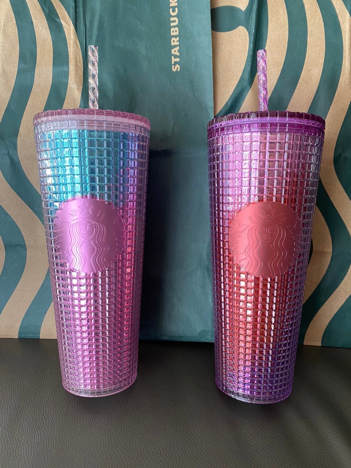 Starbucks Tumbler Rainbow/Gradient Grid