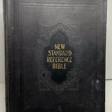 Antique 1936 Hertel Blue Ribbon Bible