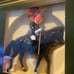 Harrods Knightsbridge 3 Figures Hand Painted Metal Scale Model NIB 3.5” Vintage