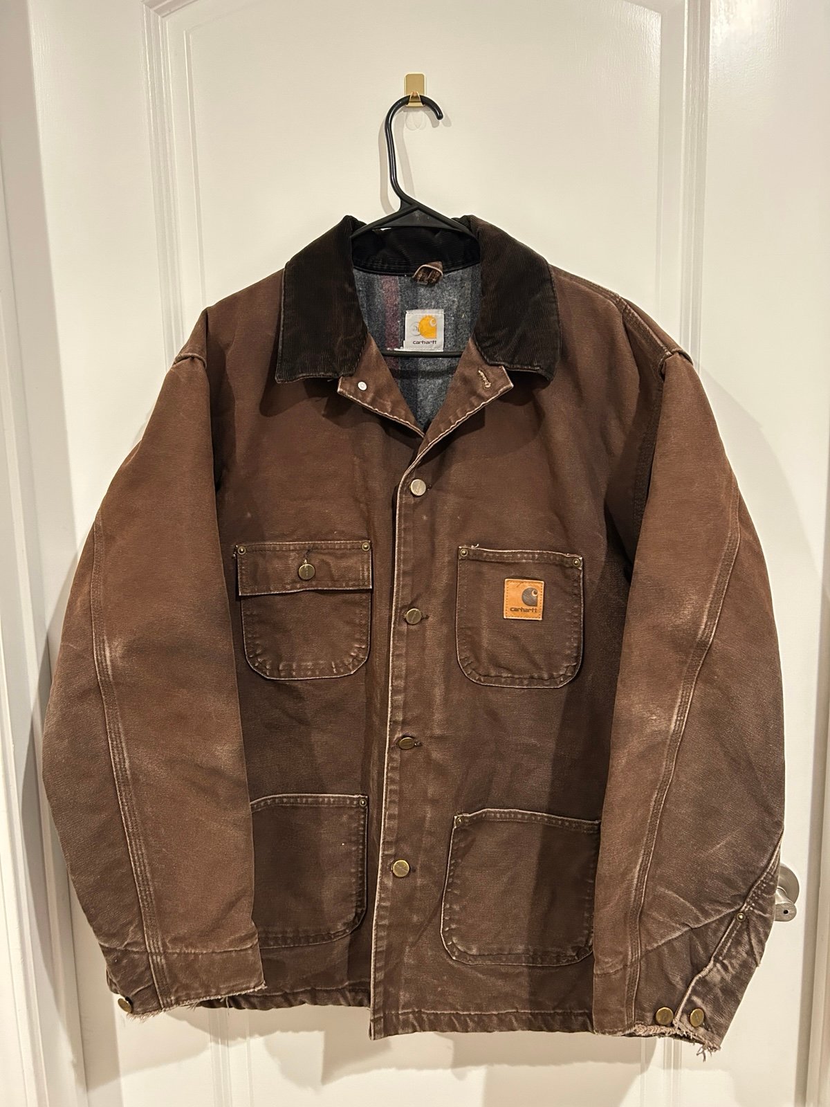 90s Carhartt Blanket Lined Brown Duck Chore Jacket