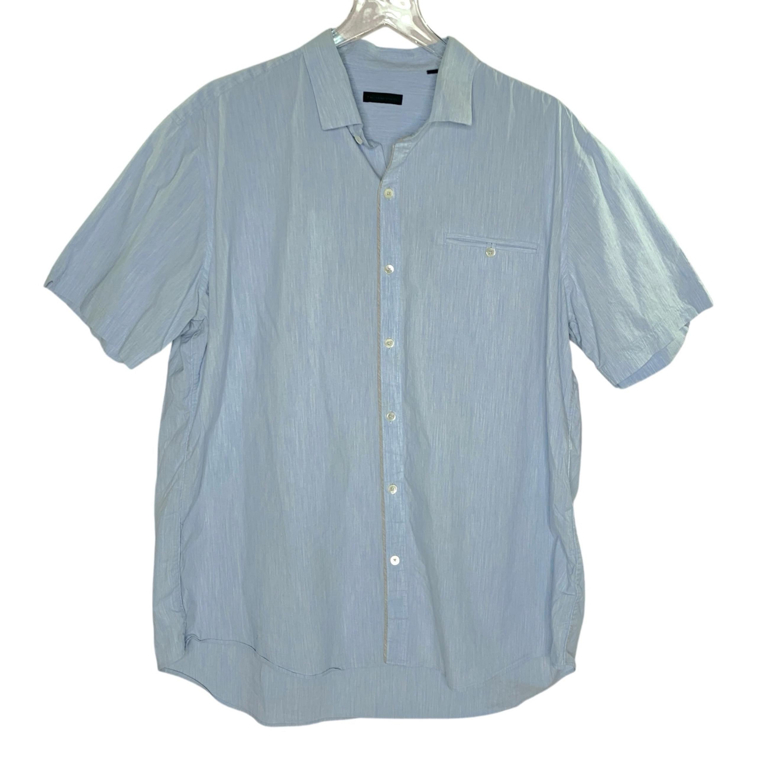 Zachary Prell XXL Mens Blue Button Up Shirt Cotton Blend