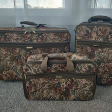 Vintage Jaguar luggage set