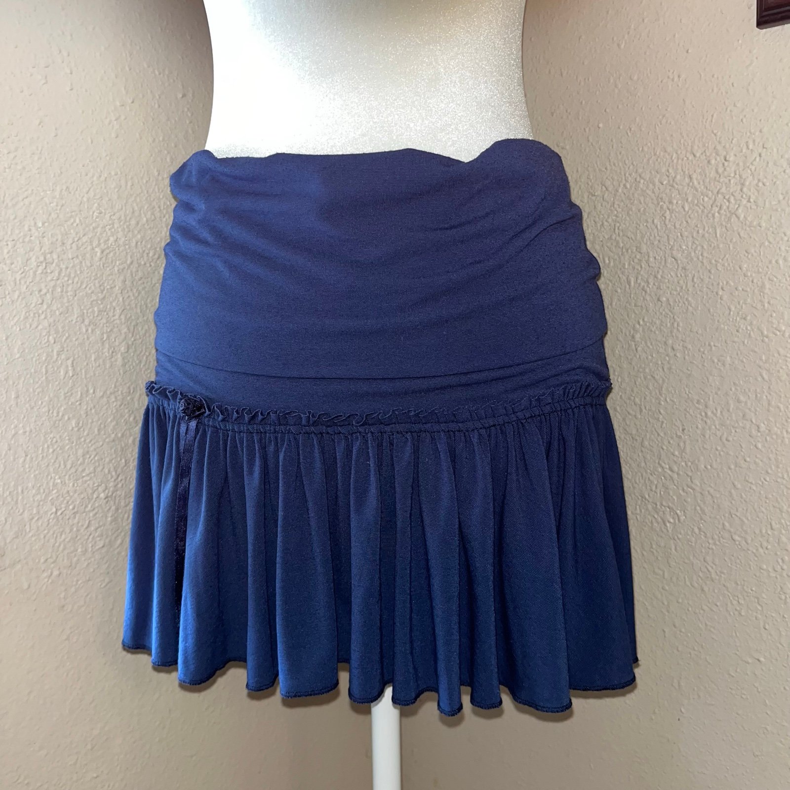 Vintage Y2K Abercrombie & Fitch 2000s Foldover Stretchy Mini Skirt