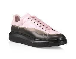 Alexander McQueen Oversized Sneakers - Pink & Black Dip Dye (Size 44)