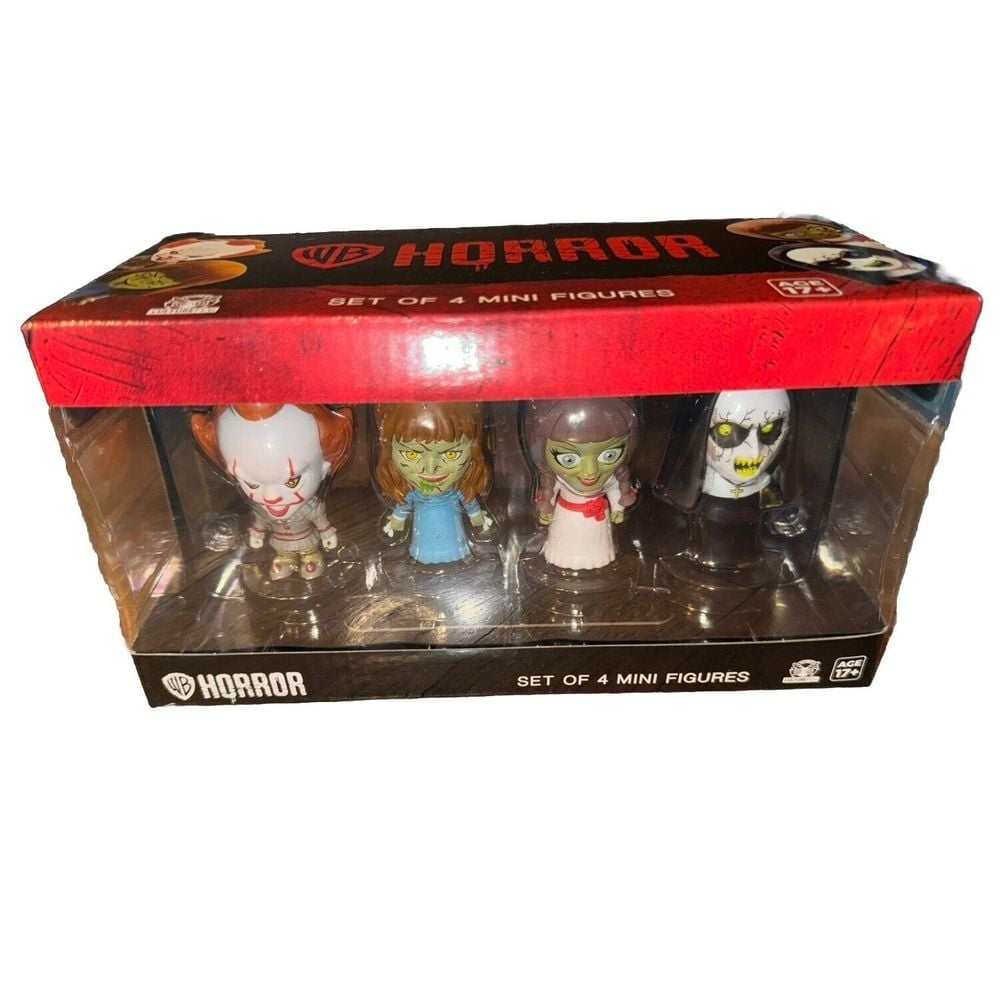 CultureFLY WB Horror Set of 4 Minis Figures It The Exorcist Annabelle The Nun