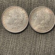 Lot of (2) 1886-P Morgan Silver Dollars
