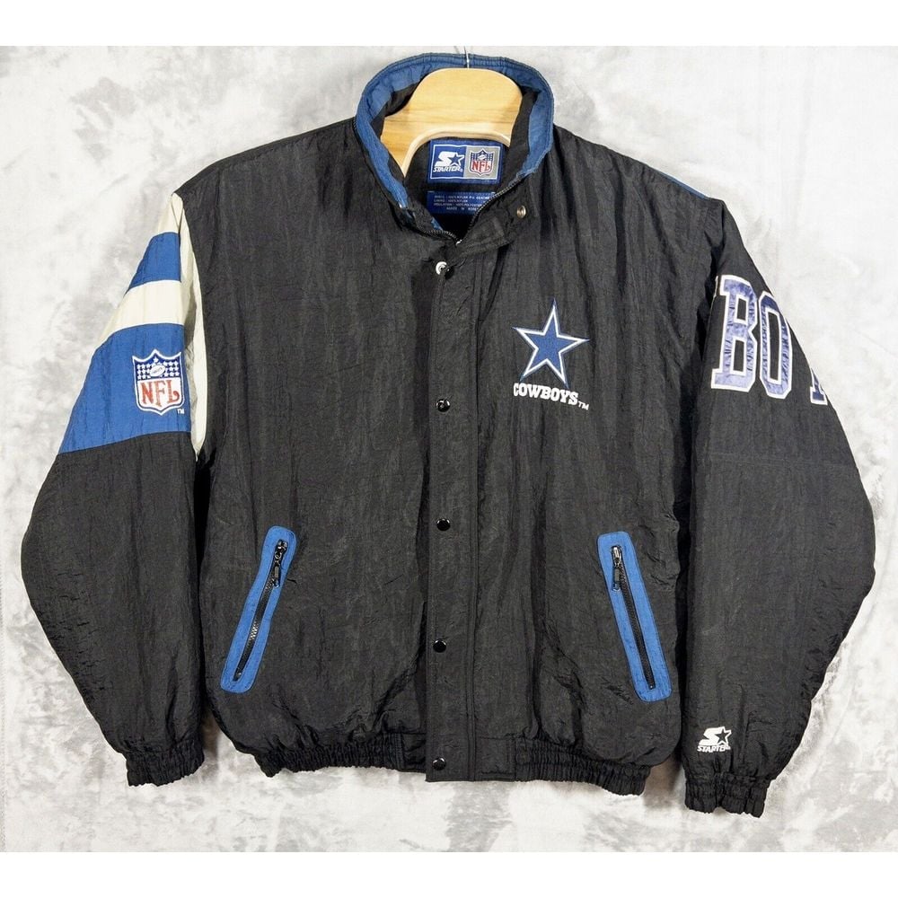 Vintage 1990s Starter Dallas Cowboys Puffer Jacket Mens XL