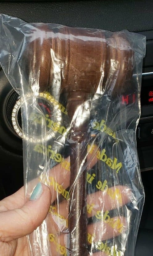 Wood Gavel sealed in bag vintage?