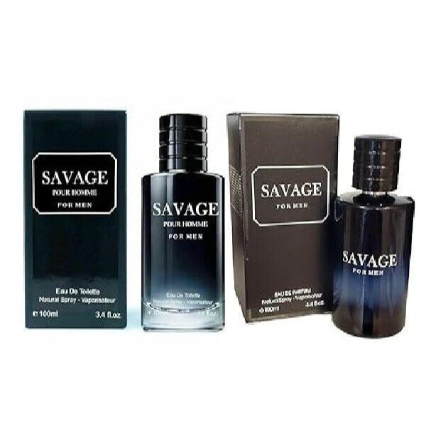 Pack of 2 Savage For Men Impression of Sauvage Eau De Parfum & Eau De Toilette