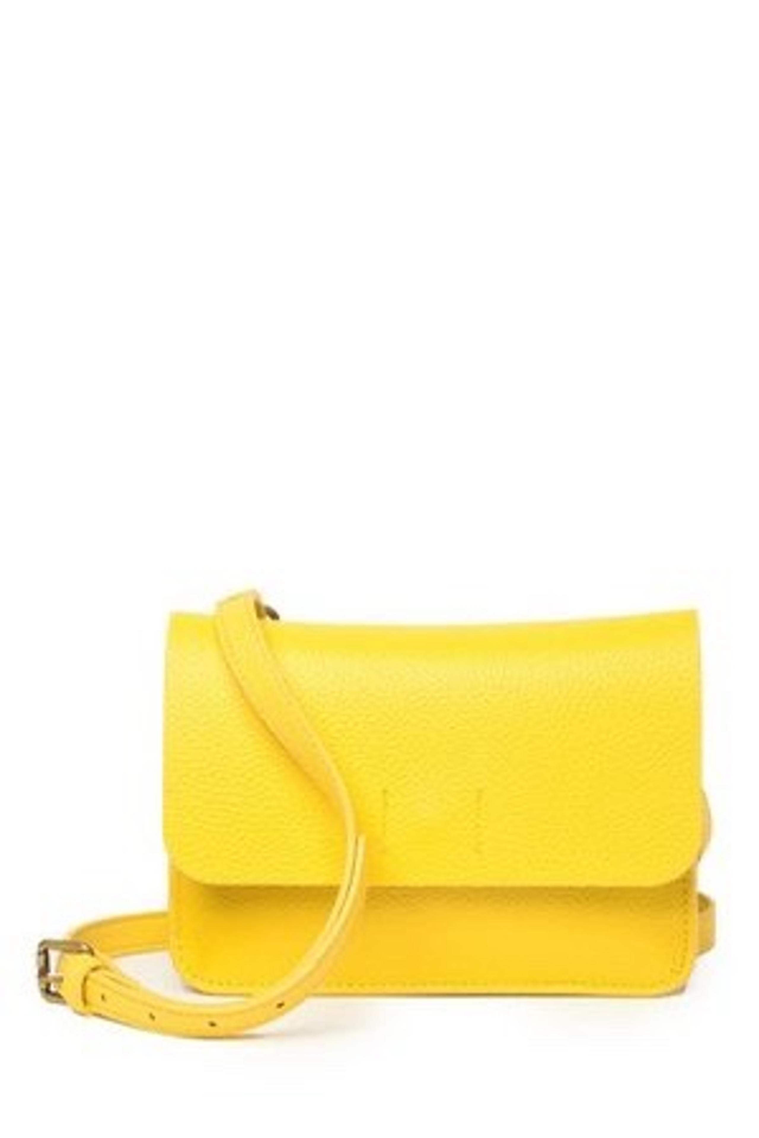 Melrose and Market Carrie Wos Leather Crossbody Bag in Yellow with Card Holders