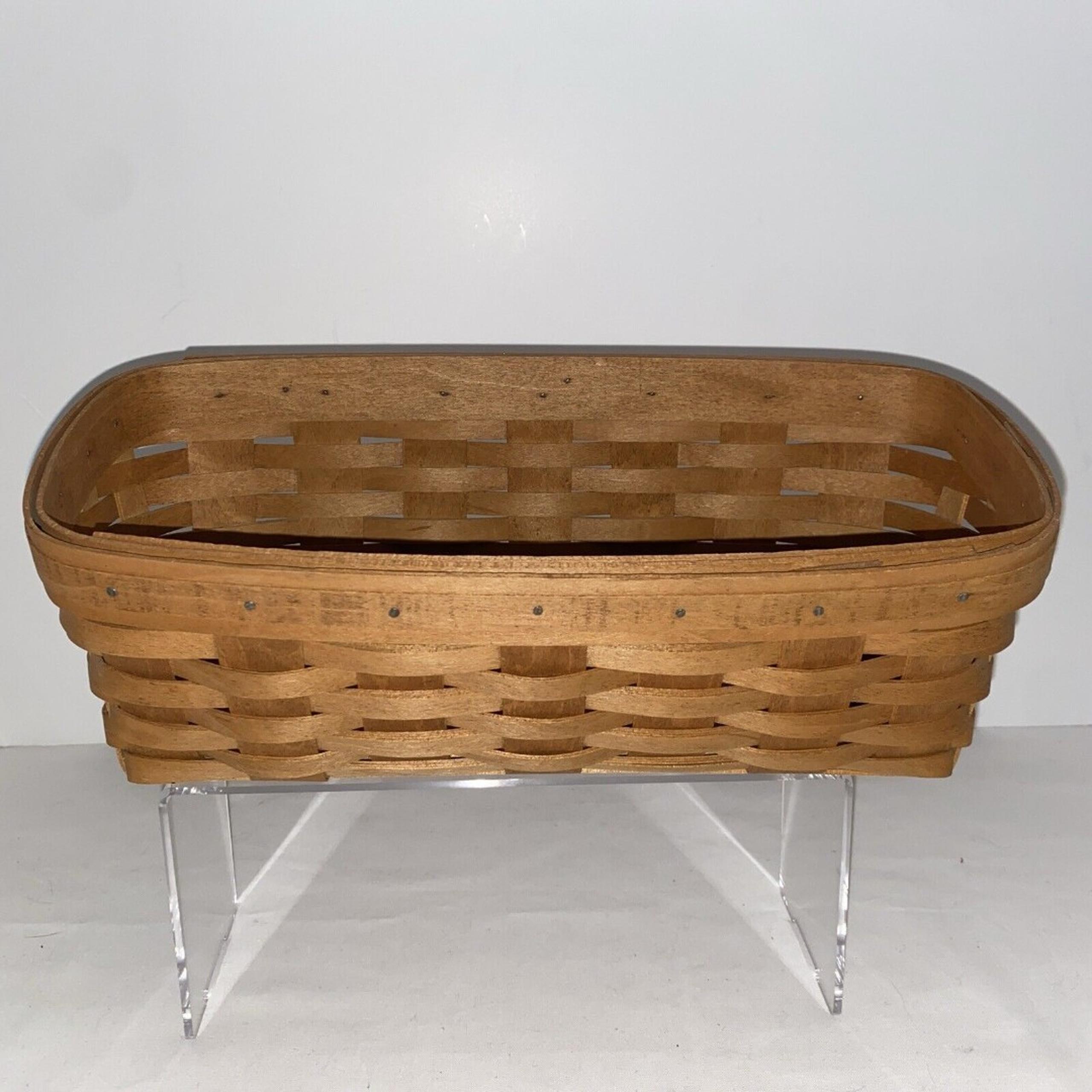 Longaberger Basket 12 X 4 X 3 Slightly Slanted Fruit Keys Mail Storage