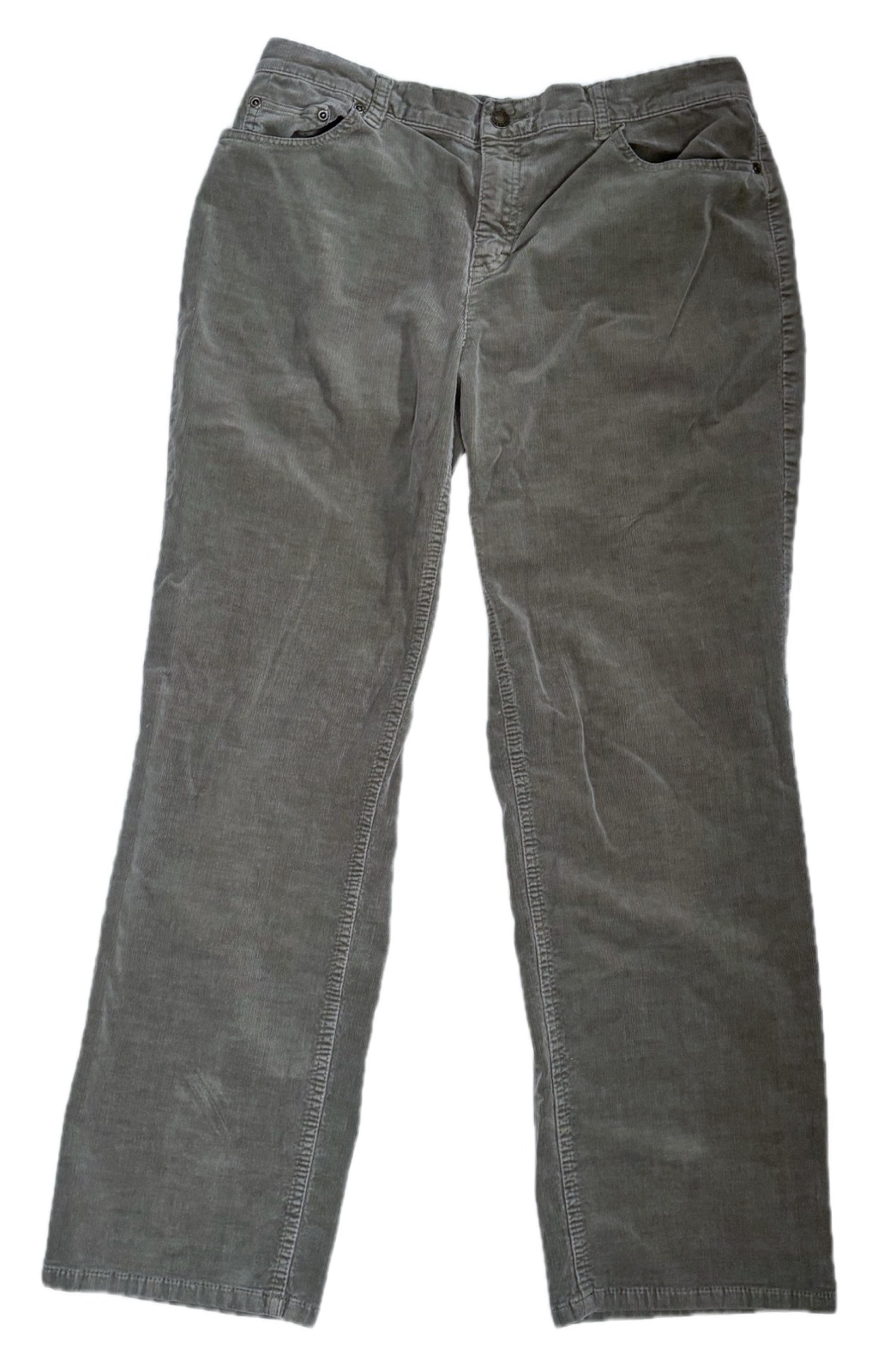 Vintage Charter Club Light Army Green Corduroy Pants Laura Fit 10P Goblin Core