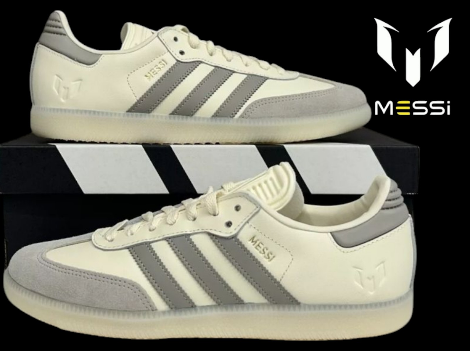 Adidas Samba Messi Men 13 Cream Light Brown Gold JQ0266 032025