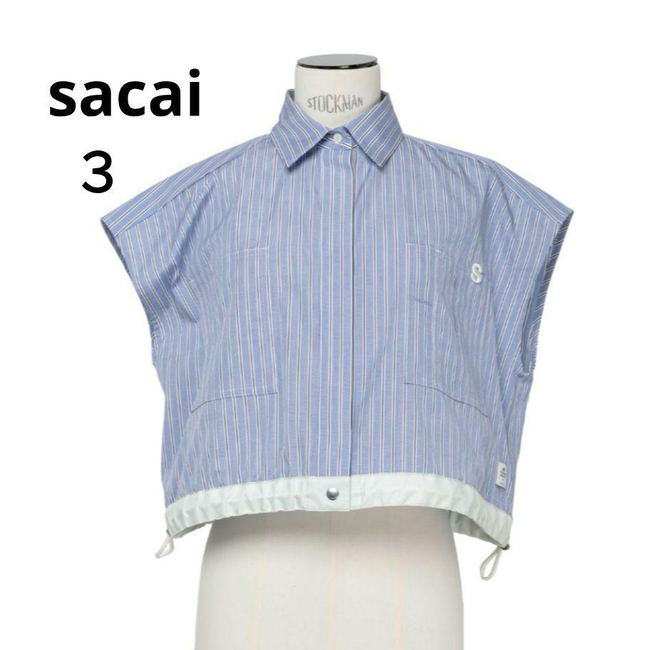 Excellent Condition sacai Thomas Mason Cotton Poplin Shirt Size 3