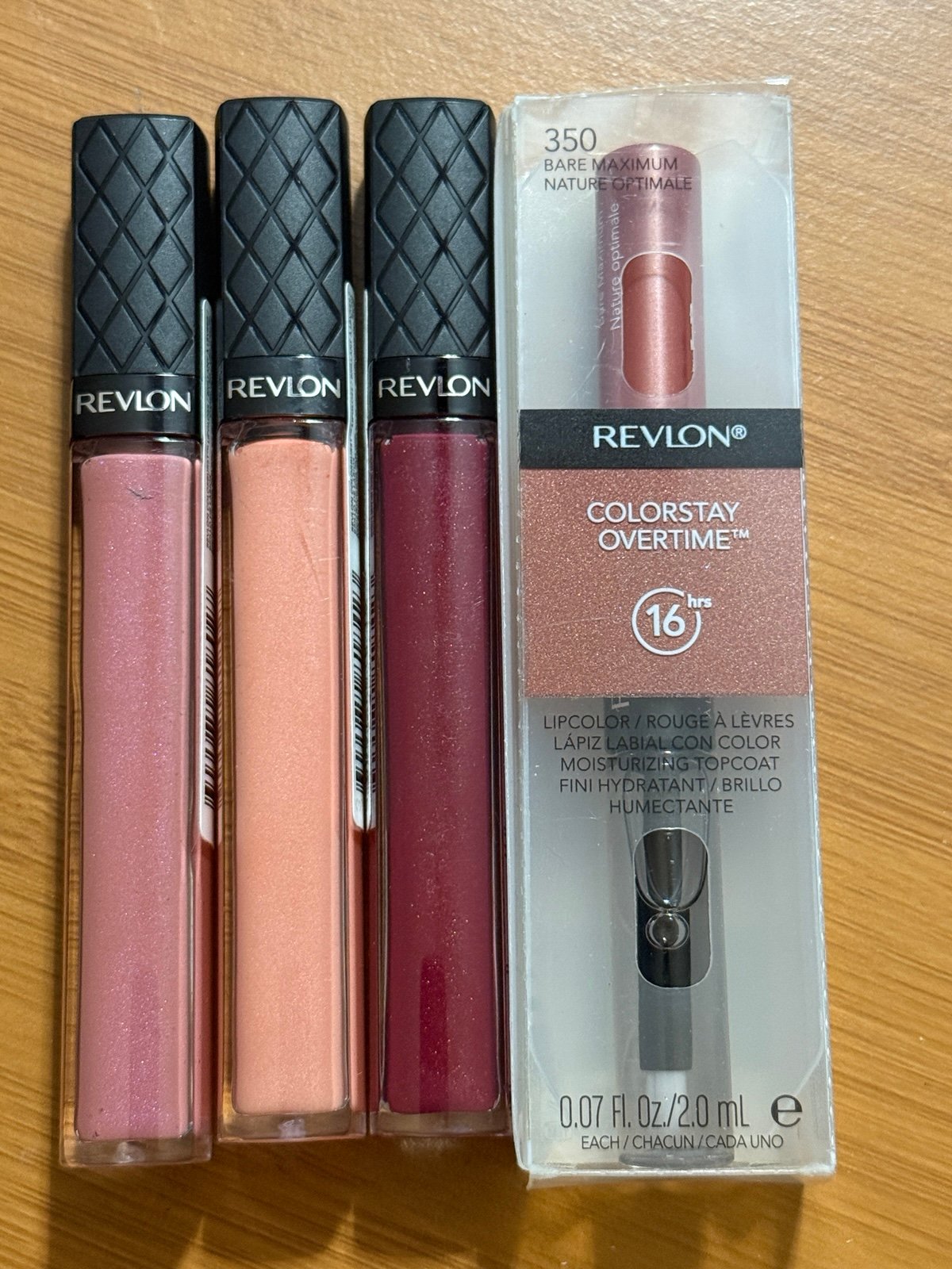 Revlon Colorburst Lip Gloss 002, 042, 016 & Colorstay Overtime 350