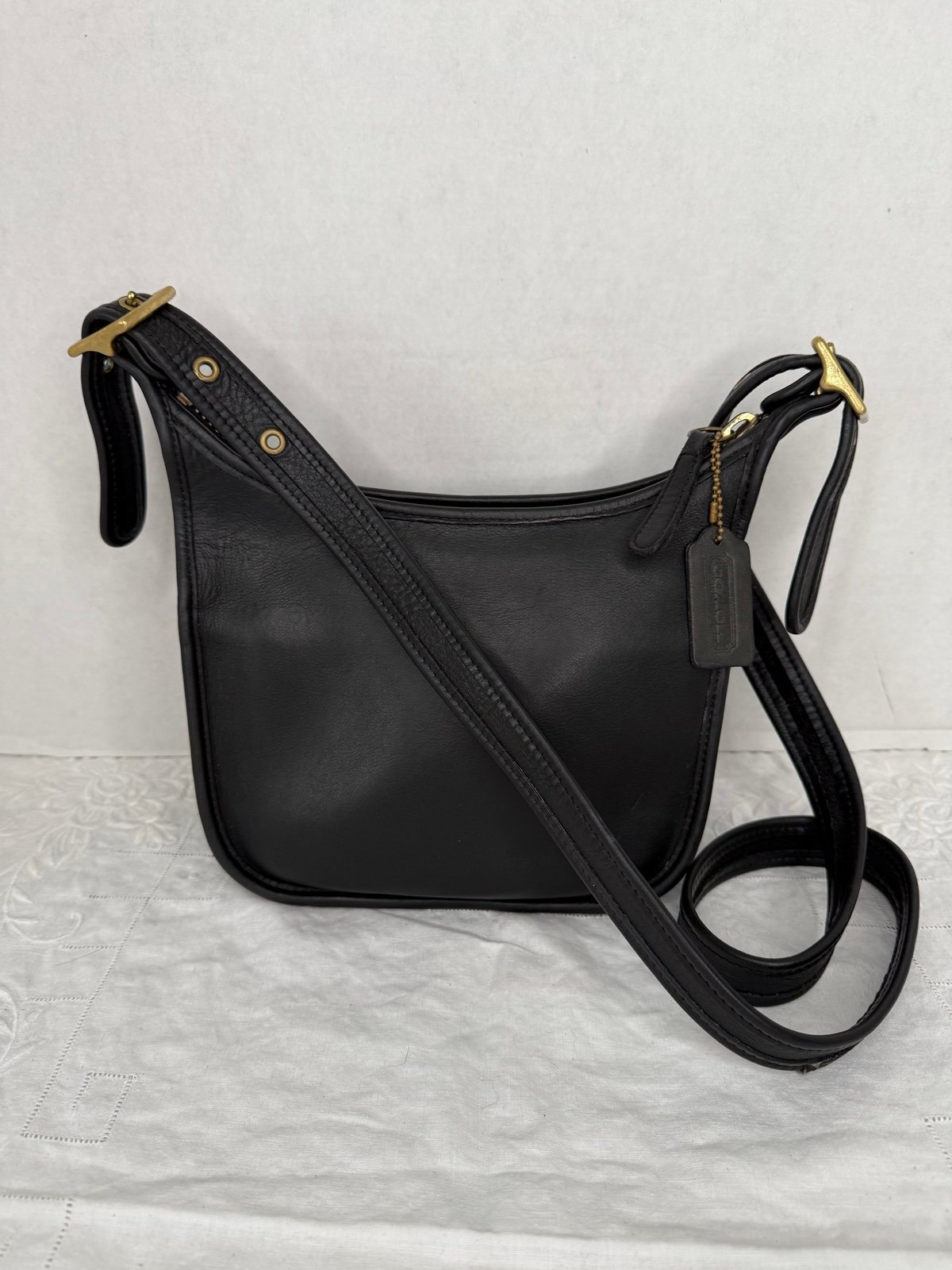 Vintage Coach Janice Legacy black leather purse crossbody bag