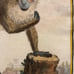 Antique 18th C. Framed Monkey Colored Engraving L'Aigrette By Comte de Buffon