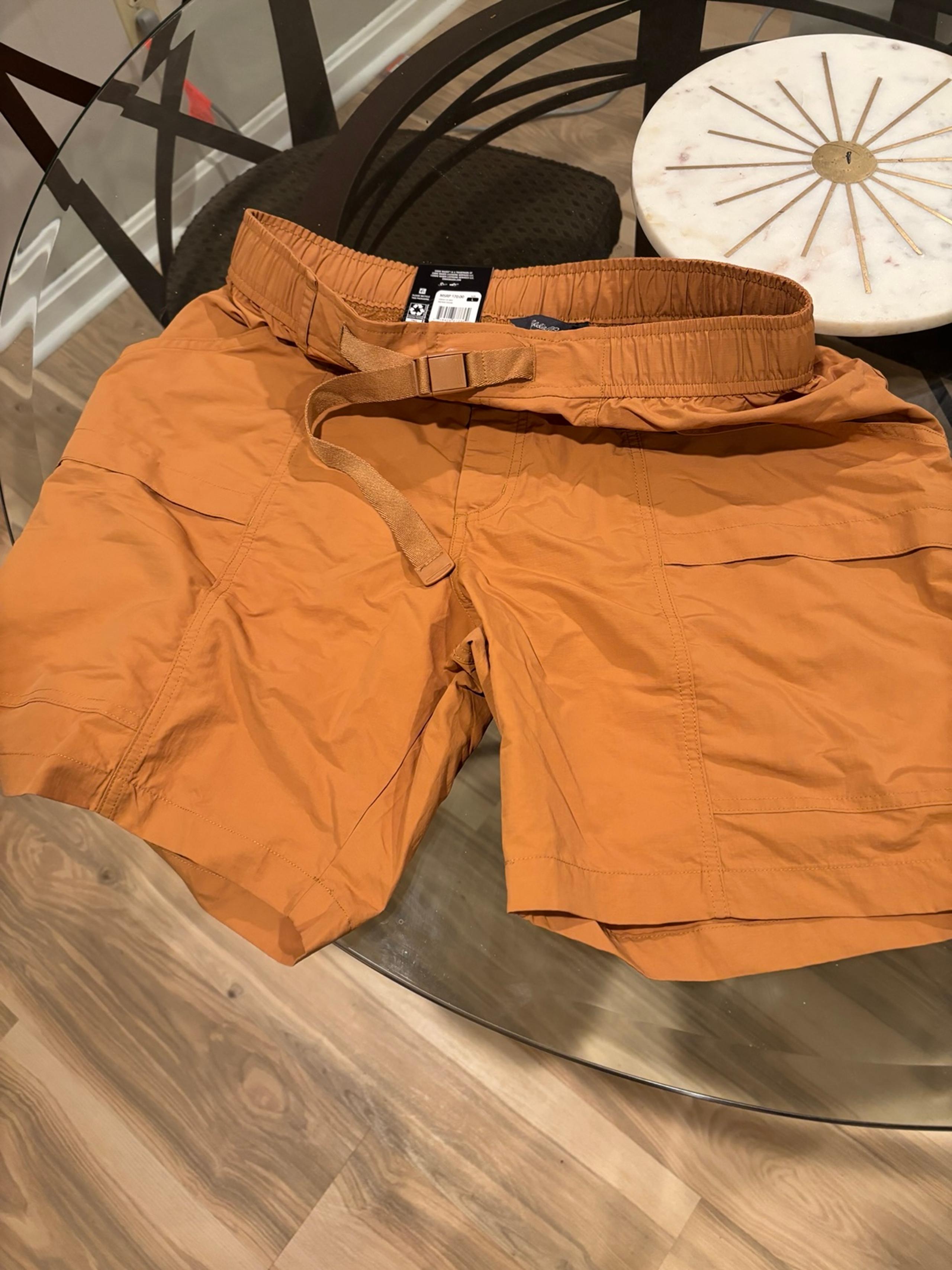 Mens Eddie Bauer hiking shorts new size large tan brown