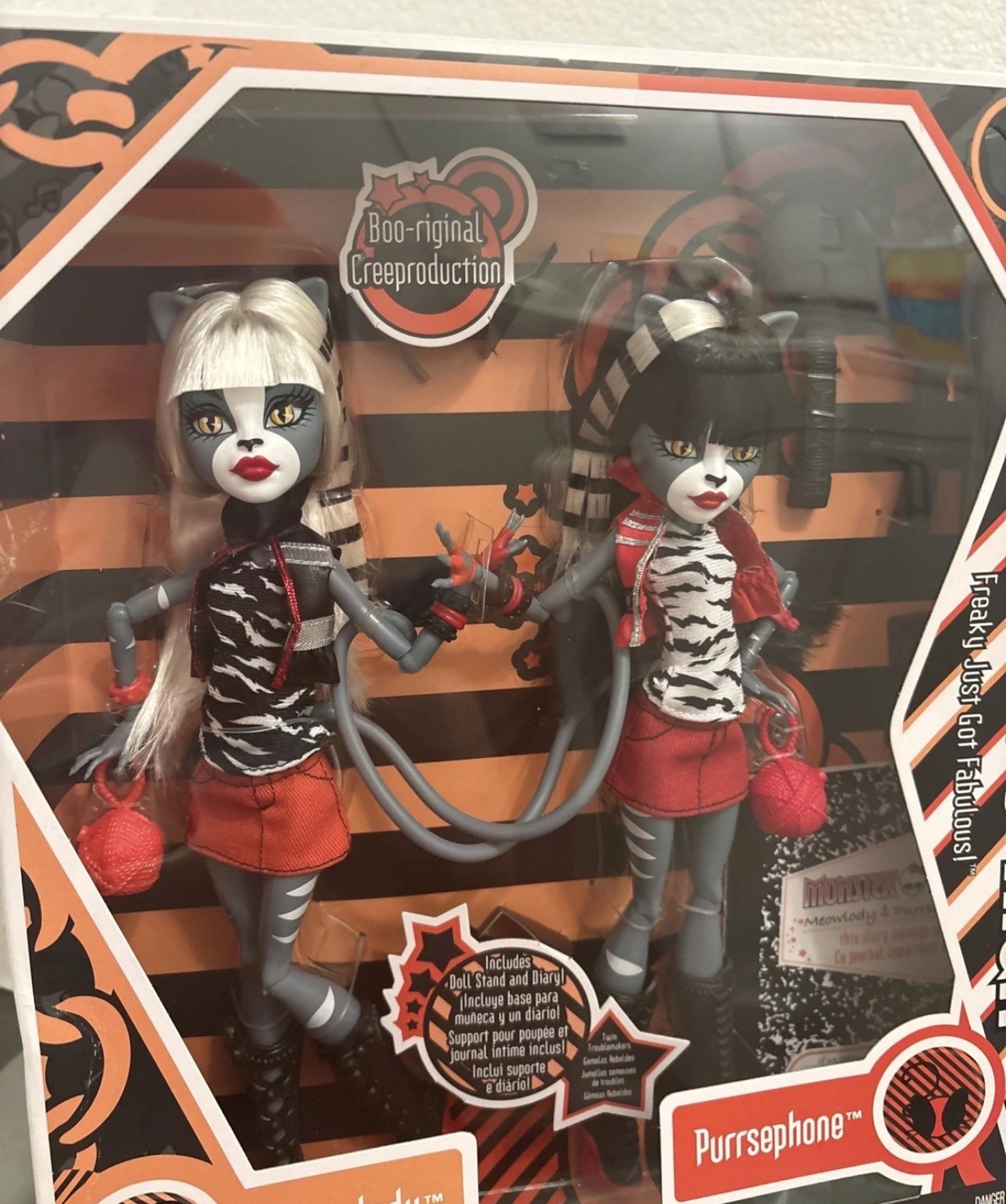 Monster High Boo-Riginal Creeproduction MEOWLODY PURRSEPHONE Dolls 2 Pack NEW