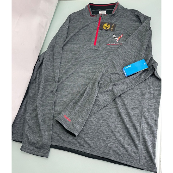 Rebook Play Dry Corvette Men Golf Pullover Shirt XXXL 3XL Sweatshirt 1/4 Zip New