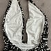 NWT Banana Republic Women’s XL Black Geometric One Piece Swimsuit Halter Plunge