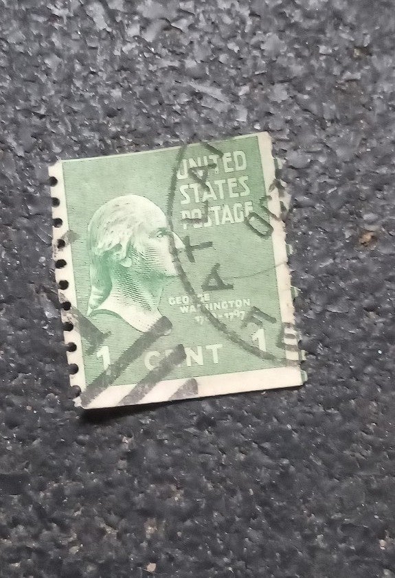 (ANTIQUE HISTORY) GEORGE WASHINGTON 1 CENT POSTAGE STAMP