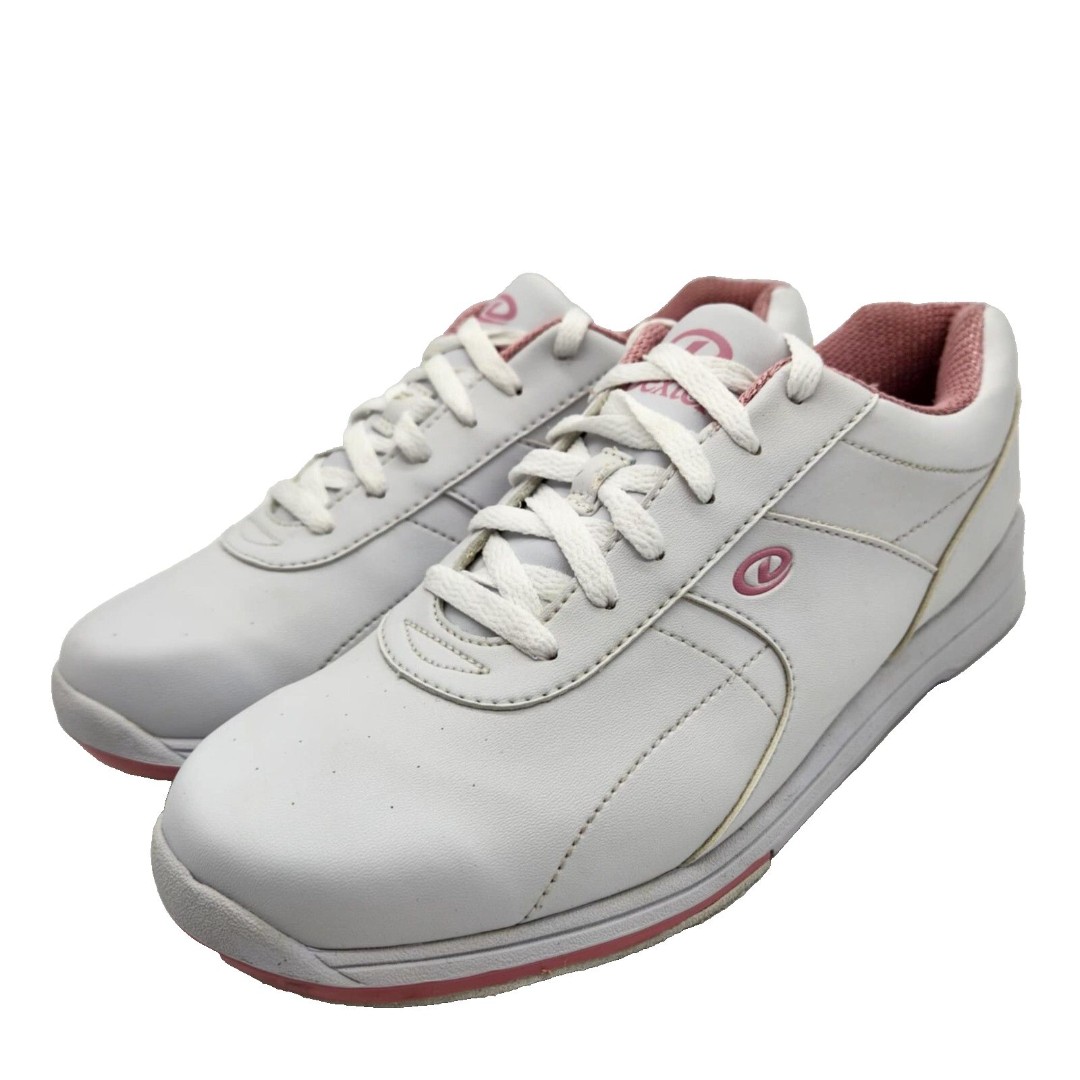 Dexter Slide-Rite Womens Size 11M Bowling Shoes Lace Up Sneakers White Pink EUC