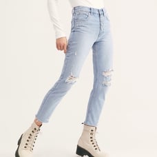 Free People Distressed Buttonfly Light Wash Cropped Skinny Jeans