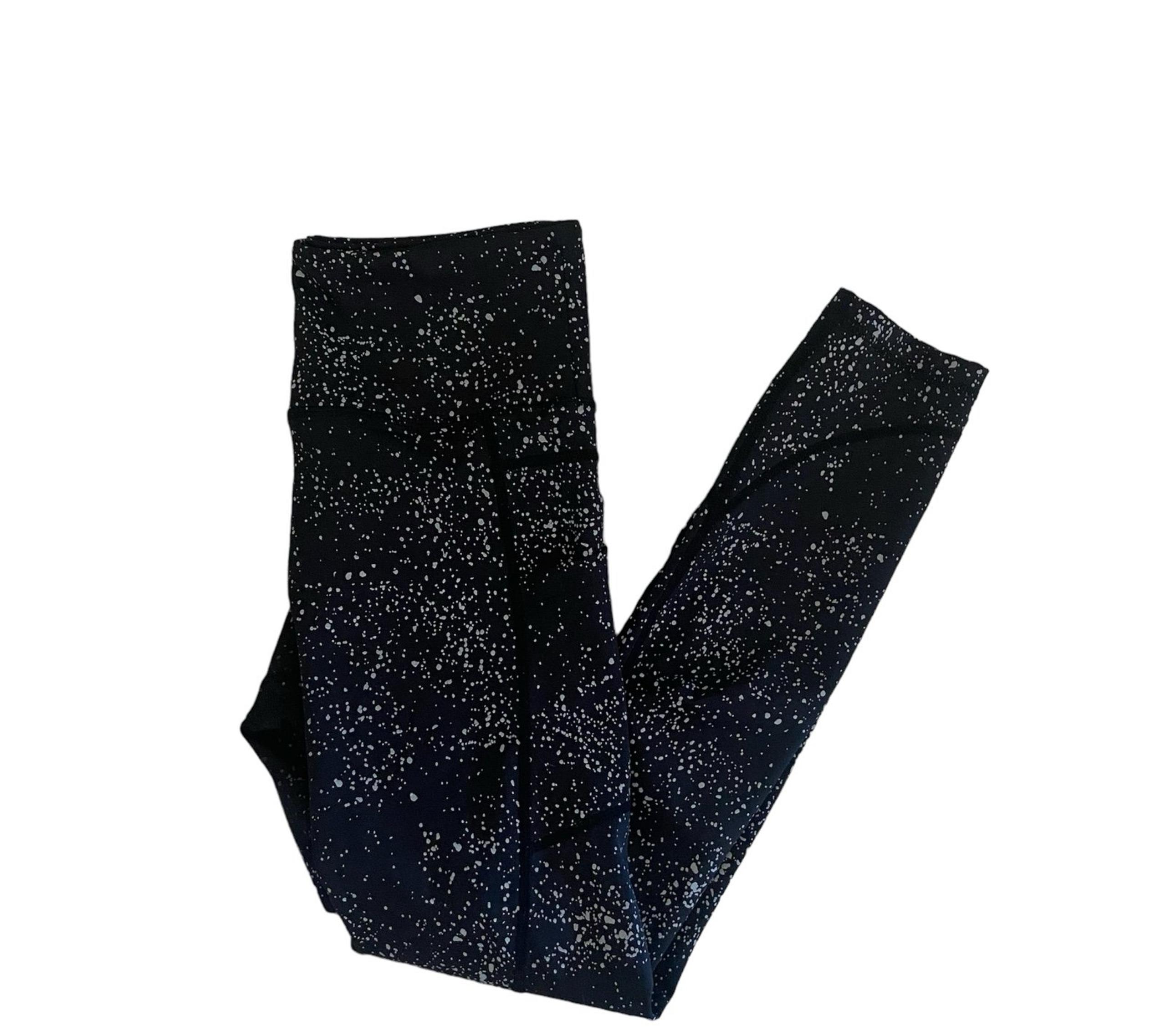 ZYIA ACTIVE Women's Leggings Size 4 Gray Black Yogo Activewear Pockets Logo