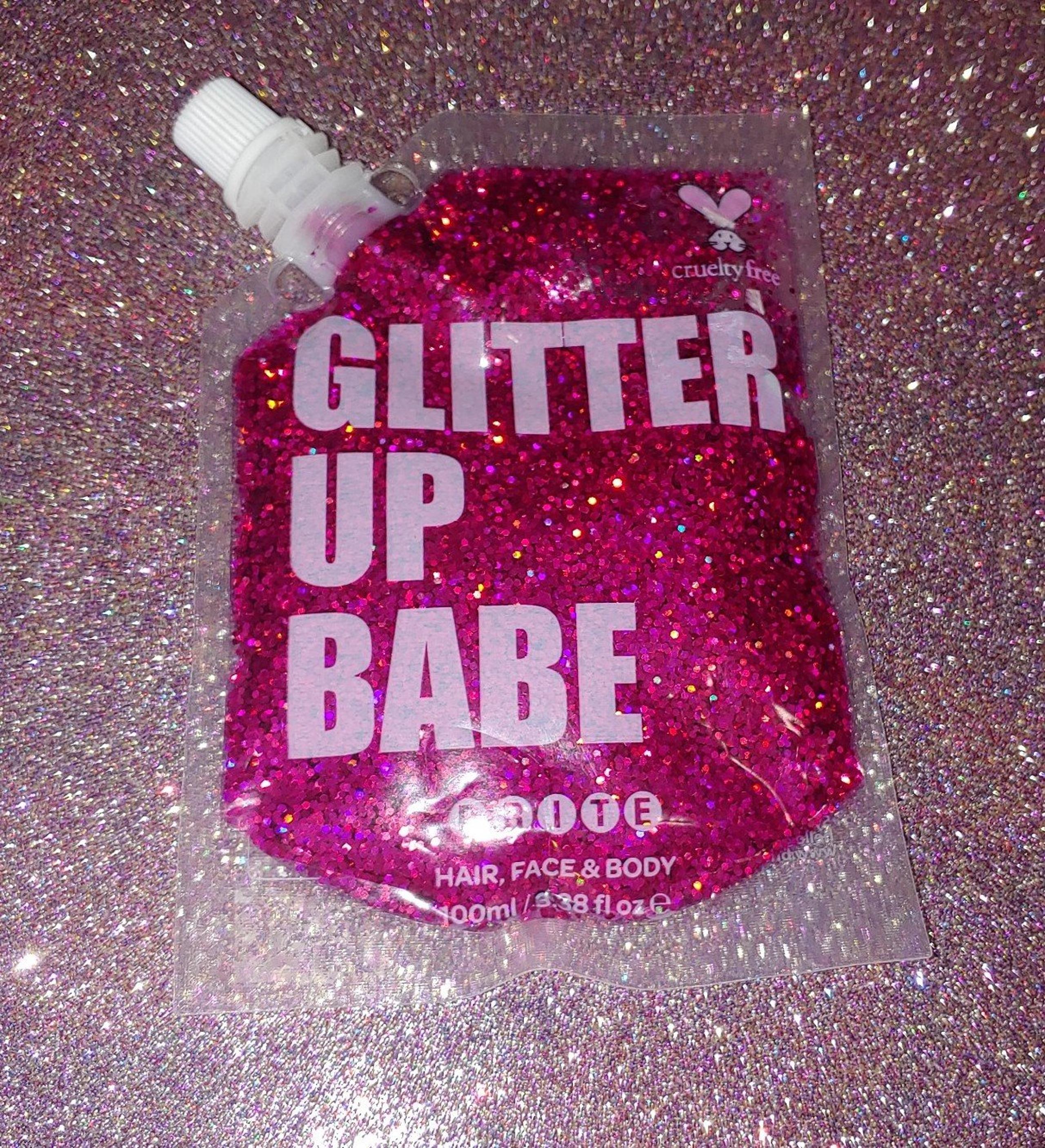 PINK Brite Glitter up Babe Glitter Face Body Halloween Makeup Festival Sparkle