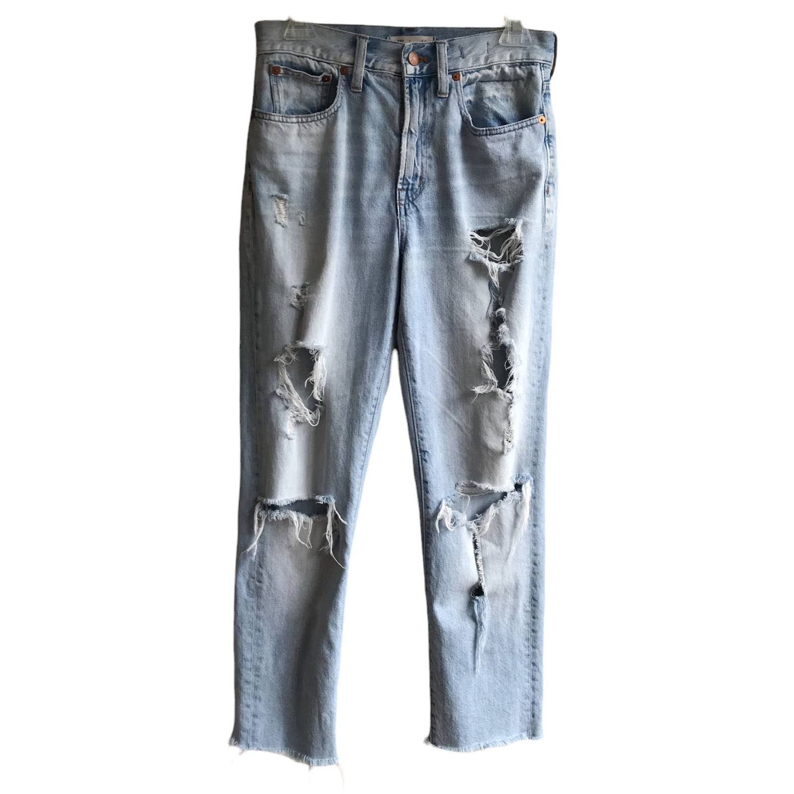 Madewell The Perfect shops Vintage Jean Size 26 Distressed Raw Hem Light Wash Cotton