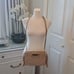 Maje Womens Beige Suede Duo Clutch/Crossbody Purse Side Fringe/Gold Snaps/Zipper